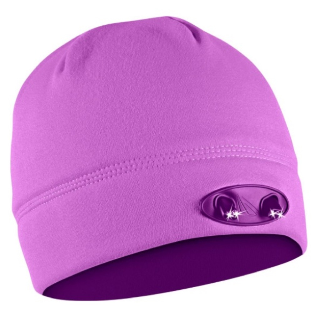Panther Vision - POWERCAP 35/55 Lined Fleece Beanie - Radiant Orchid. Light up